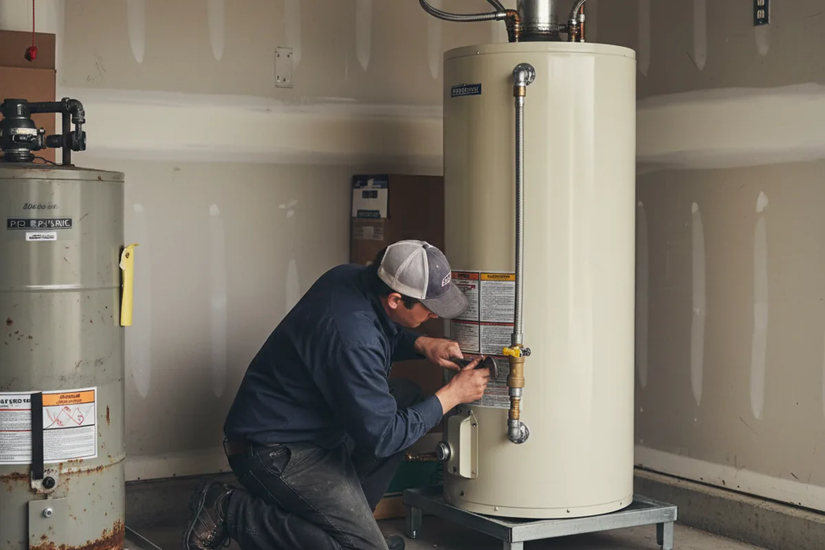 Water heater and shutoff valve replacement in Melfa